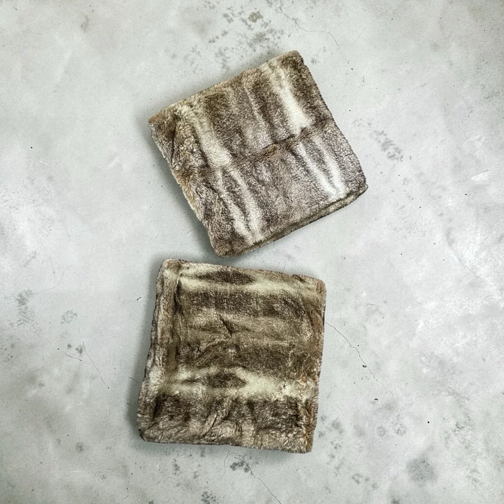 Pottery Barn Faux Fur Two (2)‎ Pillow Covers